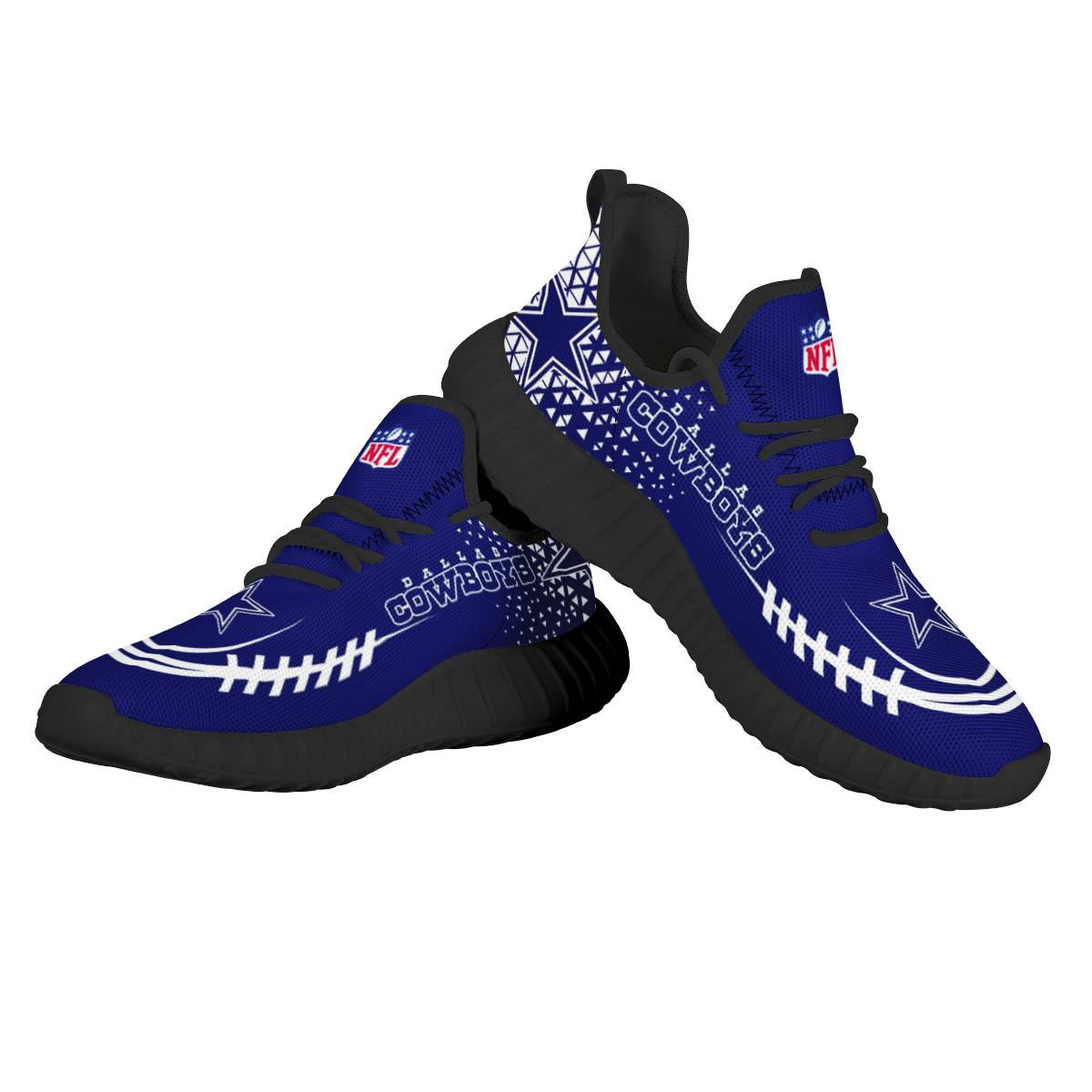 Women's NFL Dallas Cowboys Mesh Knit Sneakers/Shoes 002